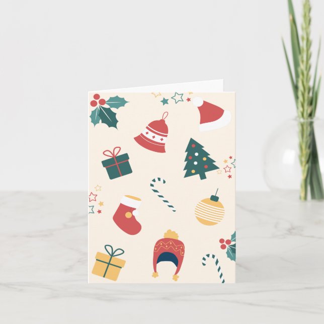 Tarjeta Navidades regalos de bebé ducha (Anverso)