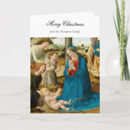 Tarjeta Navidades religiosos Natividad Bendición cristiana