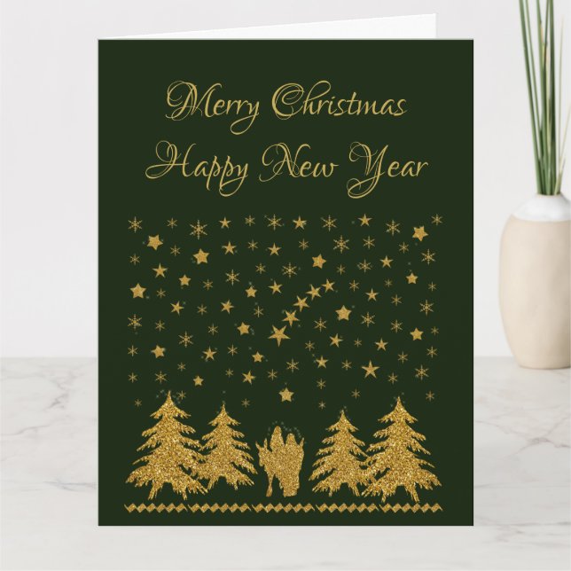 Tarjeta Navidades religiosos Virgen María, San José, Jesús (Anverso)