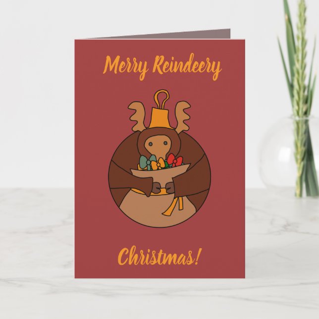 Tarjeta Navidades renos (Anverso)