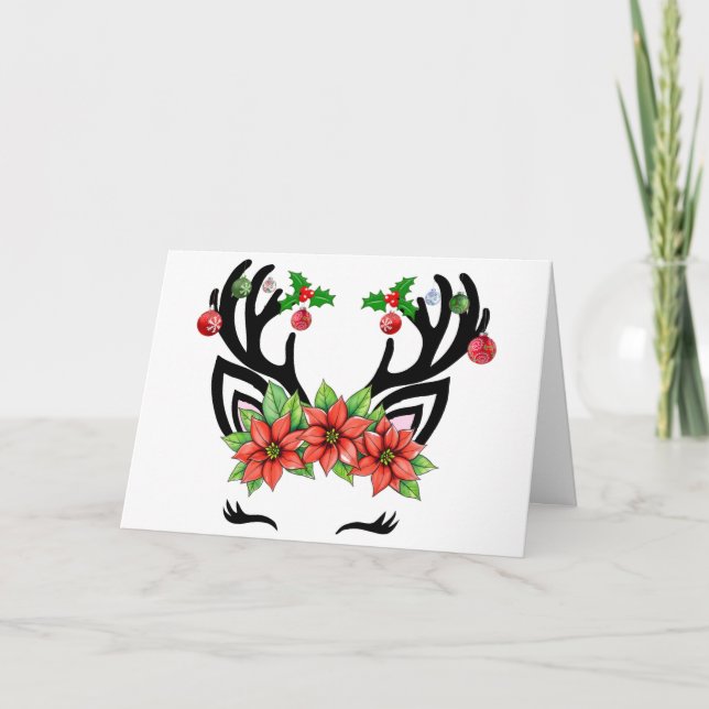 Tarjeta Navidades renos (Anverso)