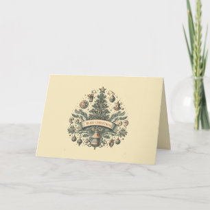 Tarjeta Navidades retro de época