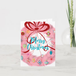 Tarjeta Navidades retro de la guerra verde azulada