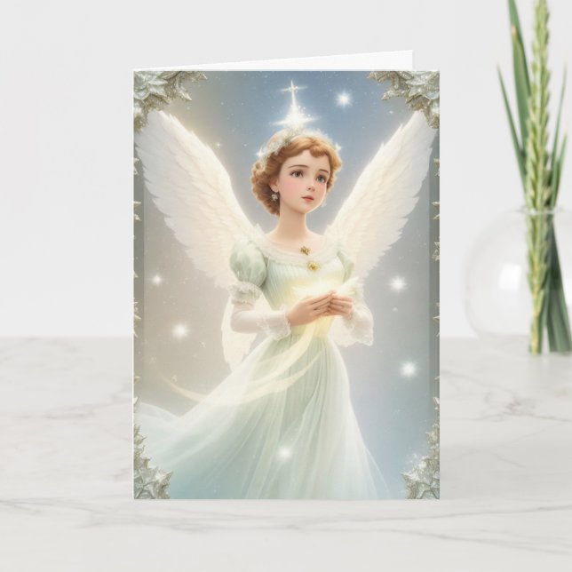 Tarjeta Navidades retro victorianos de época feriados (Anverso)