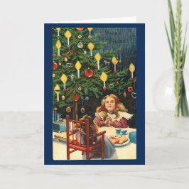 Tarjeta Navidades retro vintage de vacaciones personalizad