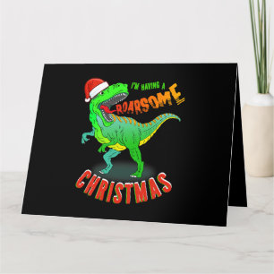 Tarjeta NAVIDADES ROARSOME A NIÑOS Rex Dinosaurios