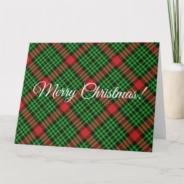 Tarjeta Navidades rojos y verdes envueltos (Anverso)