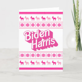Tarjeta Navidades rosados Biden Harris Sweater