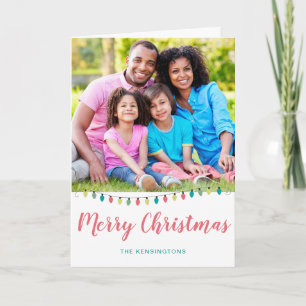 Tarjeta Navidades rosados Verde azulados amables alumbran
