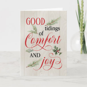 Tarjeta Navidades Rústicos Buenos consejos para la comodid