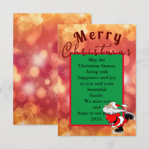 Tarjeta Navidades saludando a un amigo lejano