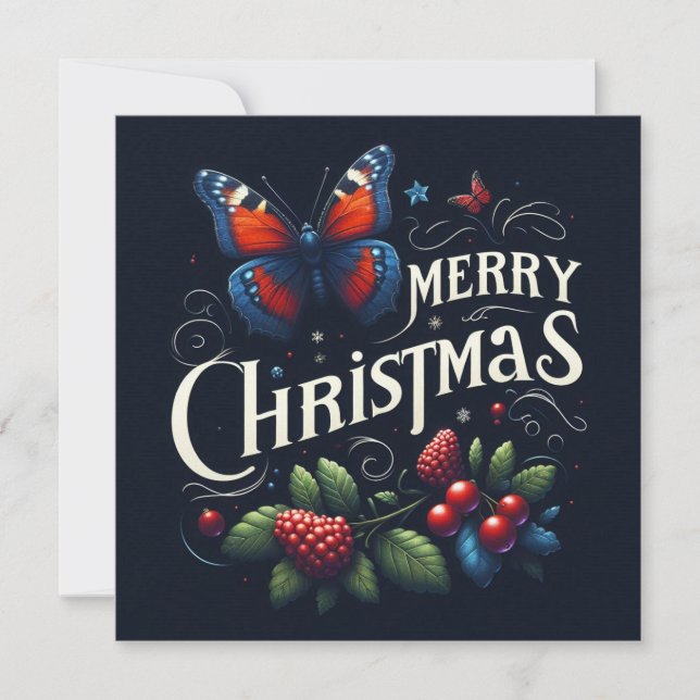 Tarjeta Navidades saludando tarjetas. (Anverso)