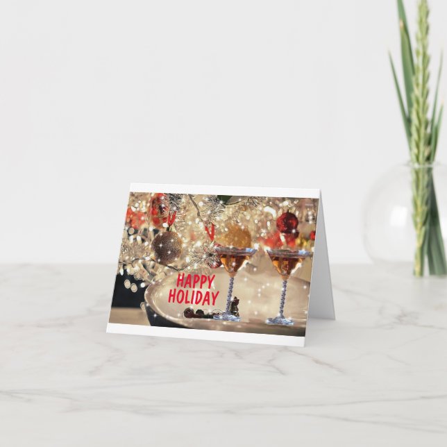 TARJETA NAVIDADES/SALUDOS Y REUNIONES DE AÑO NUEVO (Anverso)