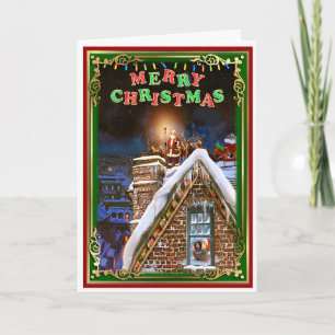 Tarjeta Navidades Santa Claus