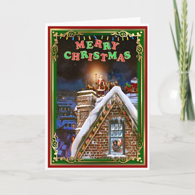 Tarjeta Navidades Santa Claus (Anverso)