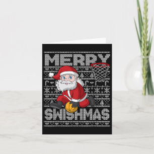 Tarjeta Navidades Santa Claus Bysketbyll Merry Swishmas Fu