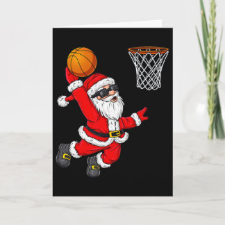 Tarjeta Navidades Santa Claus Dunking A Sketll Niños X