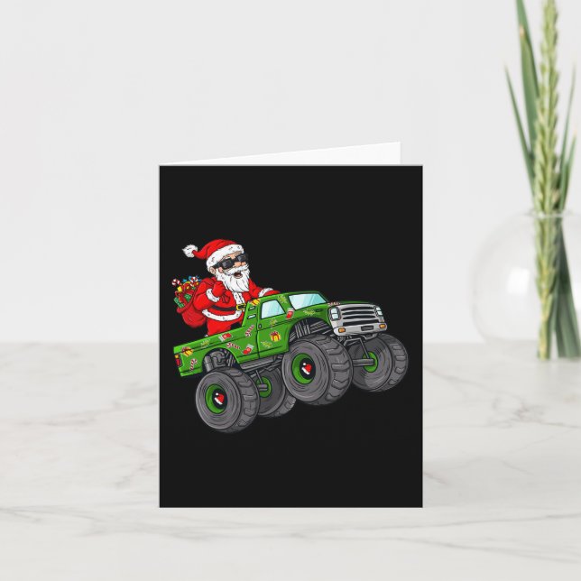 Tarjeta Navidades Santa Claus Monstruando Camión Boys Ki (Anverso)