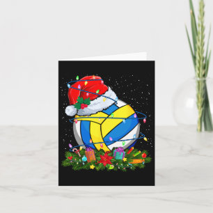 Tarjeta Navidades Santa Hat de voleibol iluminan S diverti