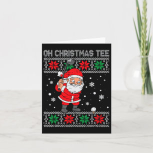 Tarjeta Navidades Santa Jugando A Golf Xmas Golfer Para Ho