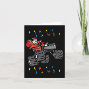 Tarjeta Navidades Santa Monster Truck Xmas Niños Toddl