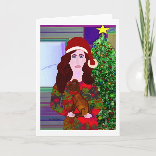 Tarjeta Navidades se interesan por el diseño creativo de L (Anverso)