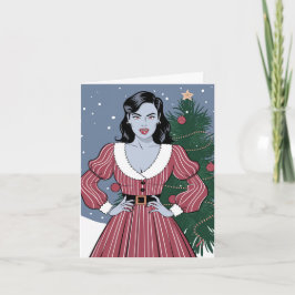 Tarjeta Navidades Sexy Vampire Lady