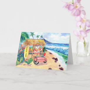 Tarjeta Navidades Shave Ice Santa