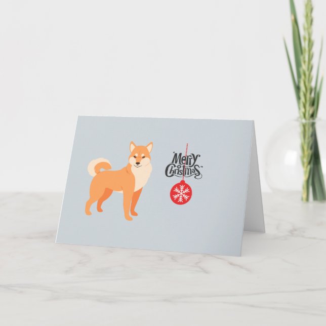 Tarjeta Navidades Shiba Inu (Anverso)