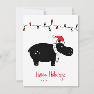 Tarjeta Navidades singulares Hippo