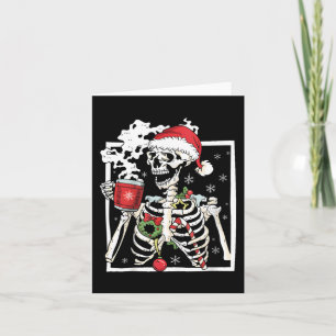 Tarjeta Navidades Skeleton con Cof sonriente