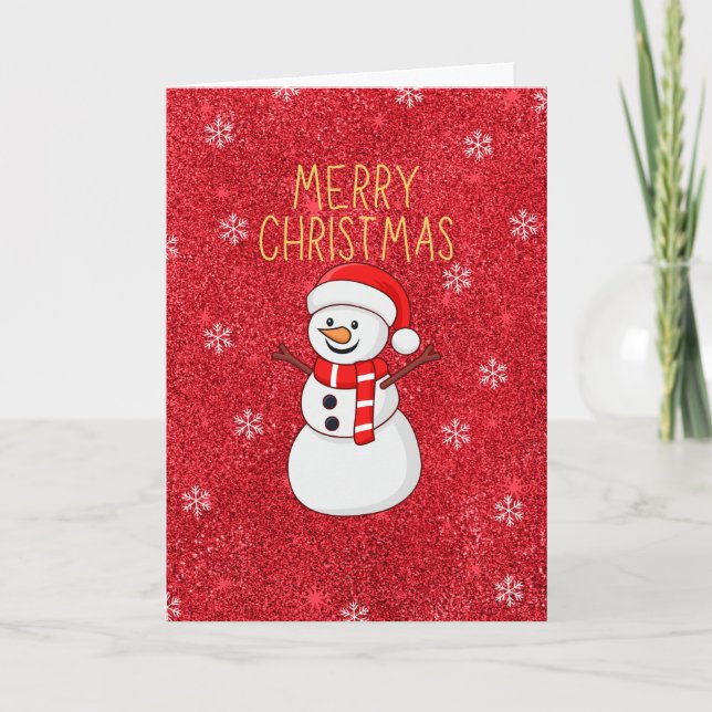 Tarjeta Navidades Snowman (Anverso)