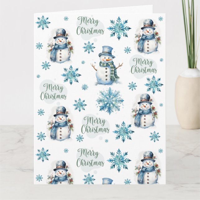 Tarjeta Navidades Snowman (Anverso)