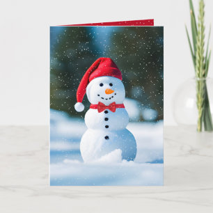 Tarjeta Navidades Snowman En Copos De Nieve
