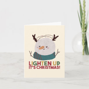 Tarjeta Navidades Snowman Pun: Aclaren a sus Navidades