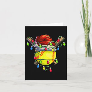 Tarjeta Navidades Softball Xmas Navidades Luces Softball