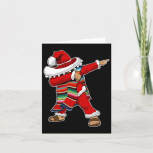 Tarjeta Navidades Sombrero Dabbing Serape Poncho S
