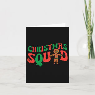 Tarjeta Navidades Squad Gingerbread Xmas Equipo Familiar H