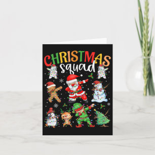 Tarjeta Navidades Squad Santa Dabbing Elf