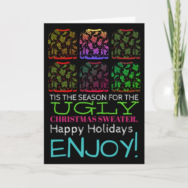 Tarjeta Navidades sudorosos saludan (Anverso)
