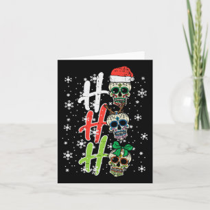 Tarjeta Navidades Sugar Skull Ho Ho Ho Ho Xmas Hombres Mex
