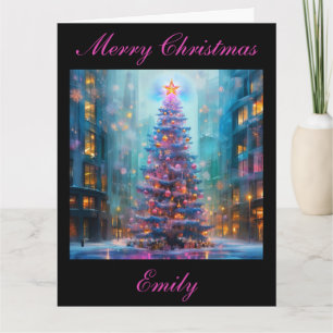 Tarjeta Navidades surrealistas en la ciudad
