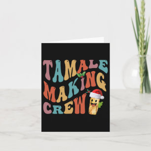 Tarjeta Navidades Tamale Creando Tripulación Familia Mexic