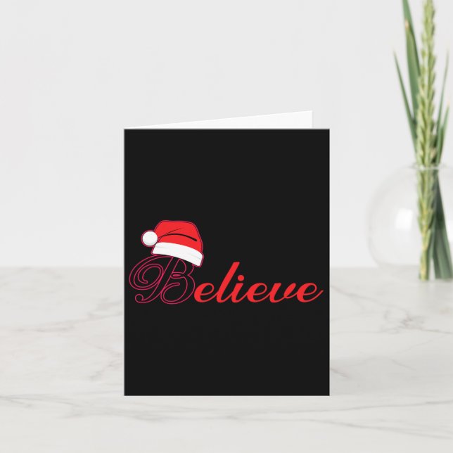 Tarjeta Navidades Tee - Creer En Santa Claus 1 (Anverso)
