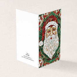 Tarjeta Navidades Tema Santa Clause mosaico vidrio roto