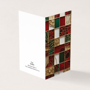 Tarjeta Navidades Tema Virax Vidrio roto Mosaico