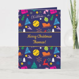 Tarjeta navidades 🎄 🎾 tenis azul marino