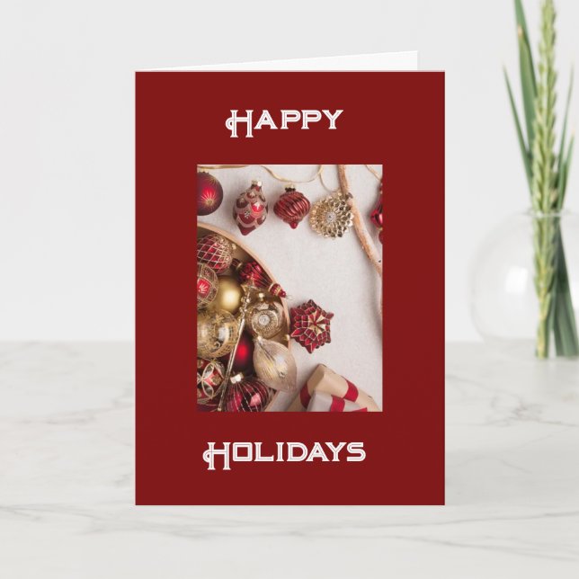 Tarjeta NAVIDADES "TOAST" y "MERRIEMENT" (Anverso)