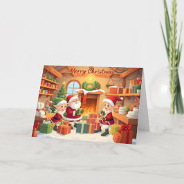 Tarjeta Navidades tradicionales del taller Santa