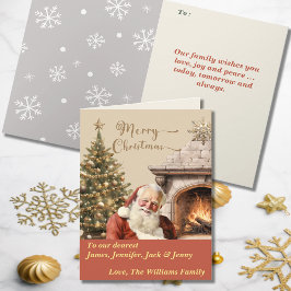 Tarjeta Navidades tradicionales Santa Claus Editable